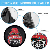 Funny Christmas Movie Spare Tire Cover Oh Fudge Buffalo Plaid Printed Graphic Beanie Cap Xmas Light - Wonder Print Shop