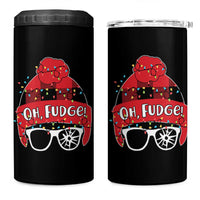 Funny Christmas Movie 4 in 1 Can Cooler Tumbler Oh Fudge Buffalo Plaid Printed Graphic Beanie Cap Xmas Light - Wonder Print Shop