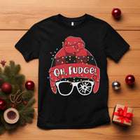Funny Christmas Movie T Shirt Oh Fudge Buffalo Plaid Printed Graphic Beanie Cap Xmas Light - Wonder Print Shop