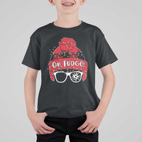 Funny Christmas Movie T Shirt For Kid Oh Fudge Buffalo Plaid Printed Graphic Beanie Cap Xmas Light - Wonder Print Shop