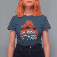 Funny Christmas Movie T Shirt For Women Oh Fudge Buffalo Plaid Printed Graphic Beanie Cap Xmas Light - Wonder Print Shop