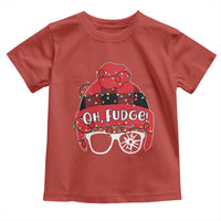 Funny Christmas Movie Toddler T Shirt Oh Fudge Buffalo Plaid Printed Graphic Beanie Cap Xmas Light - Wonder Print Shop