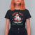 Funny Black Santa Says Six Seven T Shirt For Women Christmas 67 Meme African American Santa Gen Alpha Slang - Wonder Print Shop