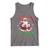 Funny Black Santa Says Six Seven Tank Top Christmas 67 Meme African American Santa Gen Alpha Slang - Wonder Print Shop