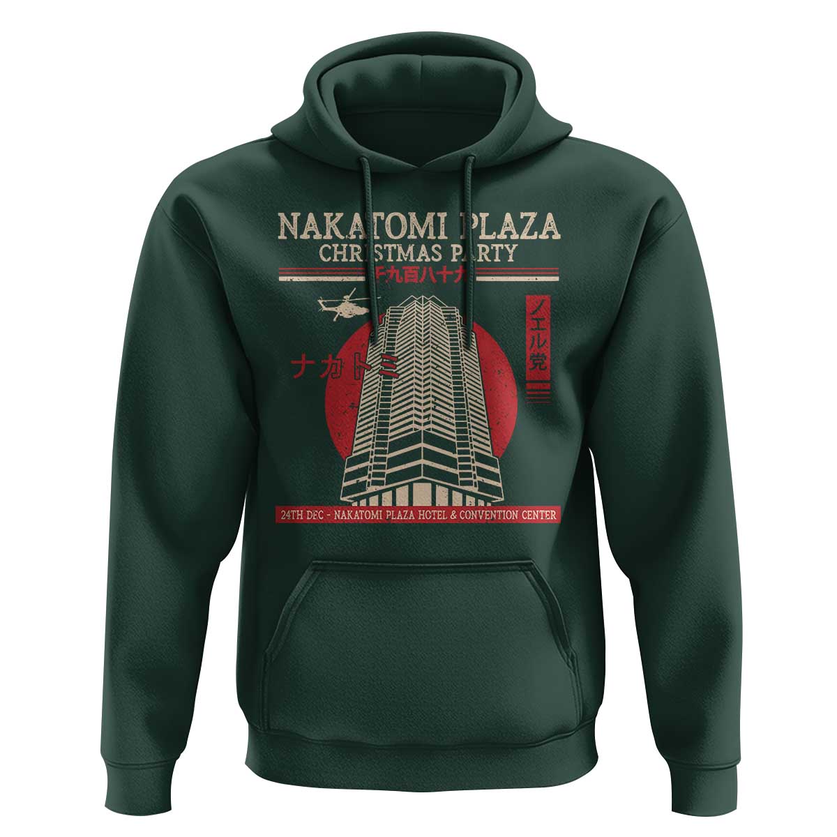 Christmas Nakatomi Plaza Hoodie Christmas Party 1988 Noel Vintage Japanese Style