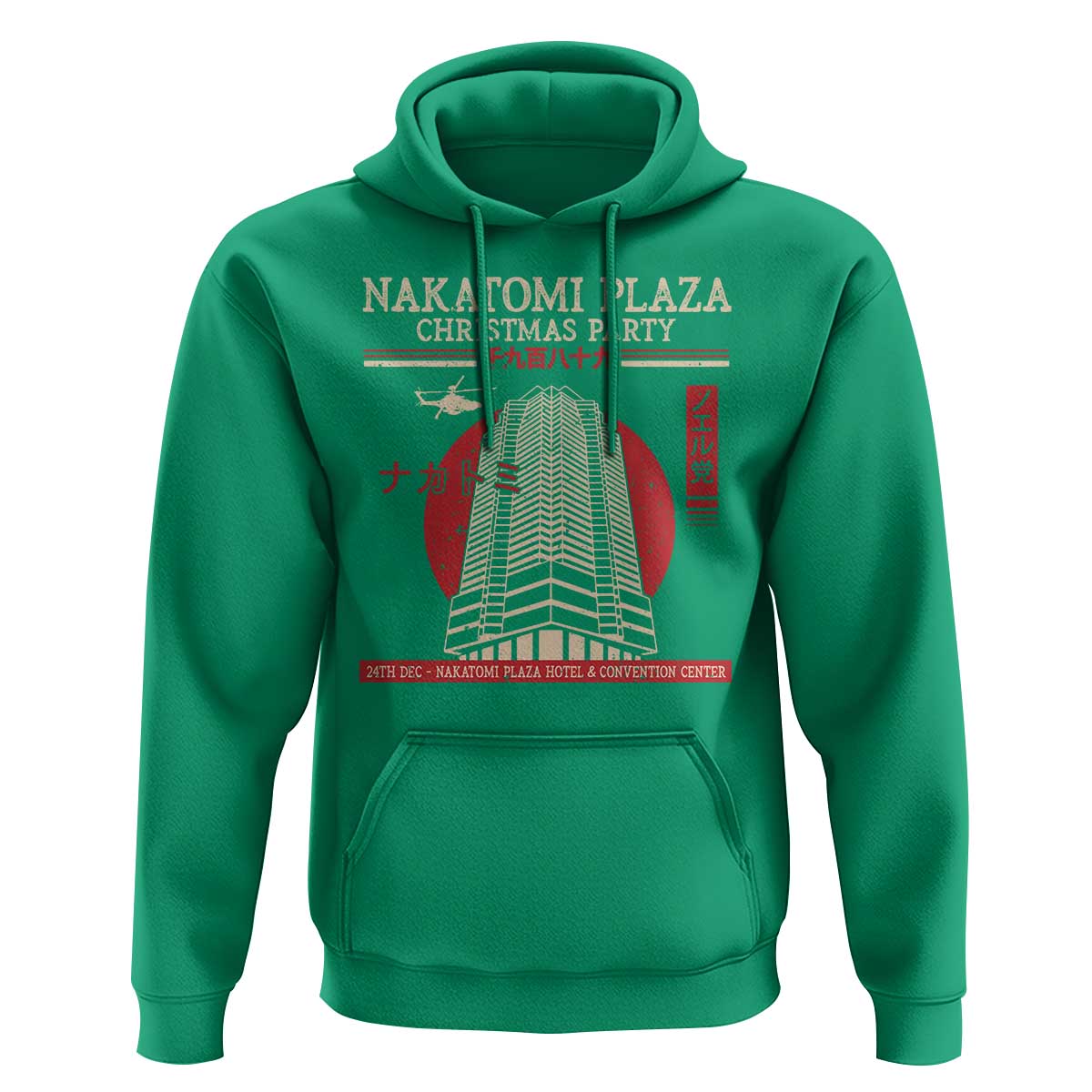 Christmas Nakatomi Plaza Hoodie Christmas Party 1988 Noel Vintage Japanese Style