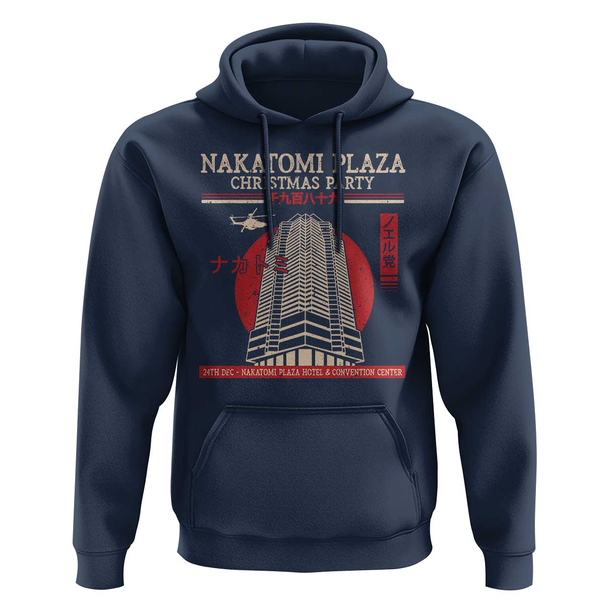 Christmas Nakatomi Plaza Hoodie Christmas Party 1988 Noel Vintage Japanese Style