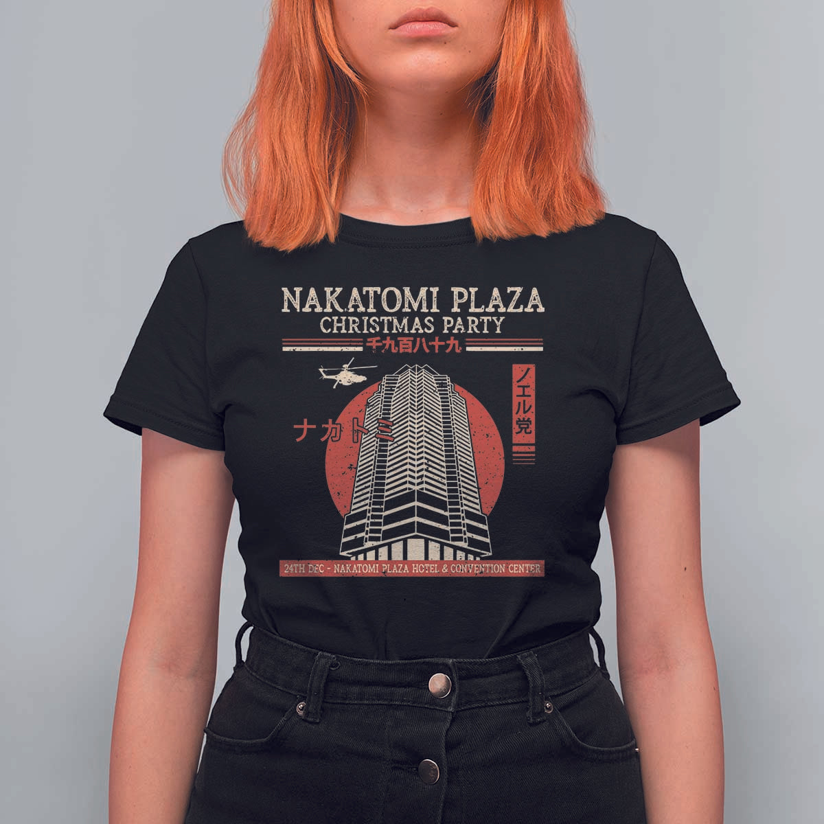 Christmas Nakatomi Plaza T Shirt For Women Christmas Party 1988 Noel Vintage Japanese Style - Wonder Print Shop
