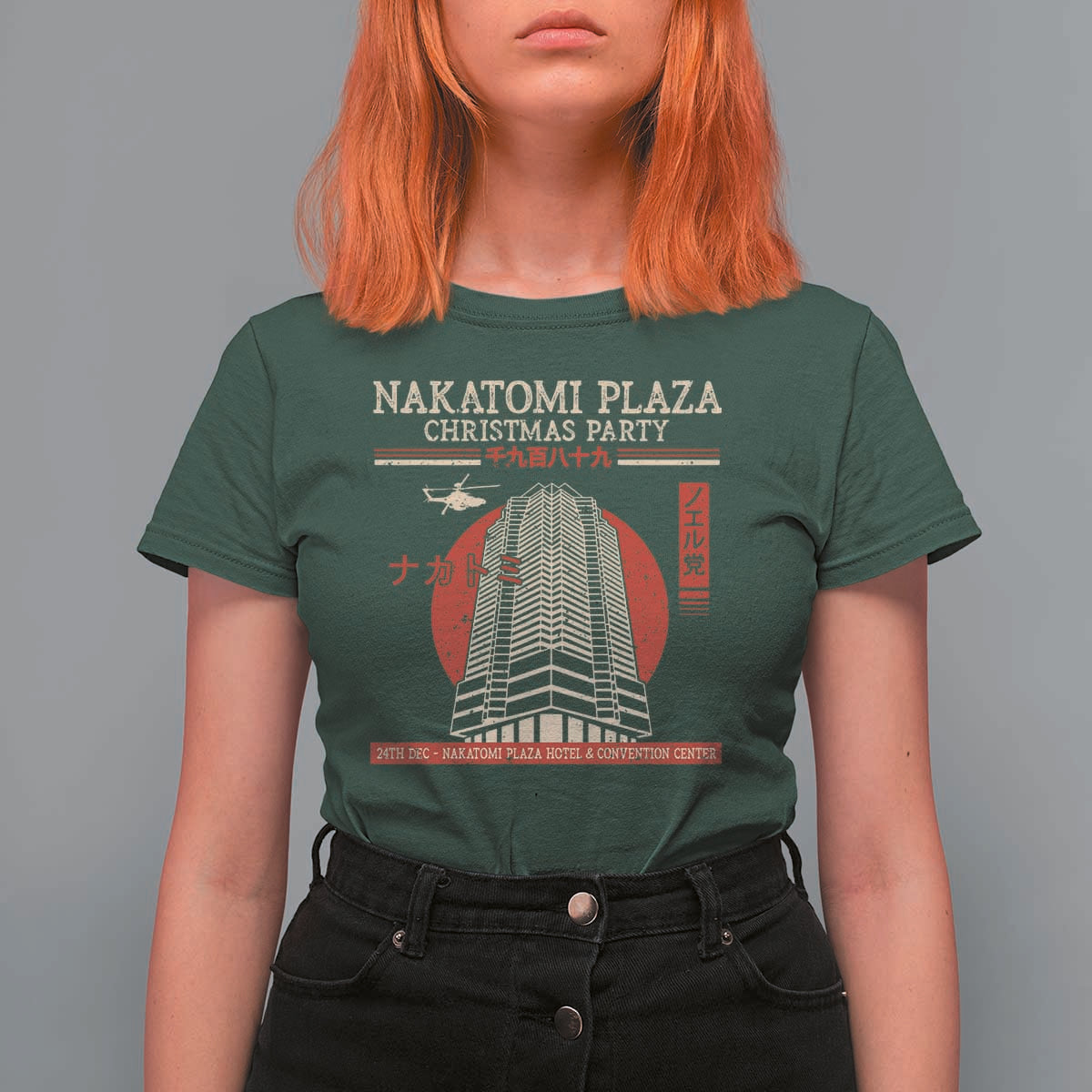 Christmas Nakatomi Plaza T Shirt For Women Christmas Party 1988 Noel Vintage Japanese Style - Wonder Print Shop