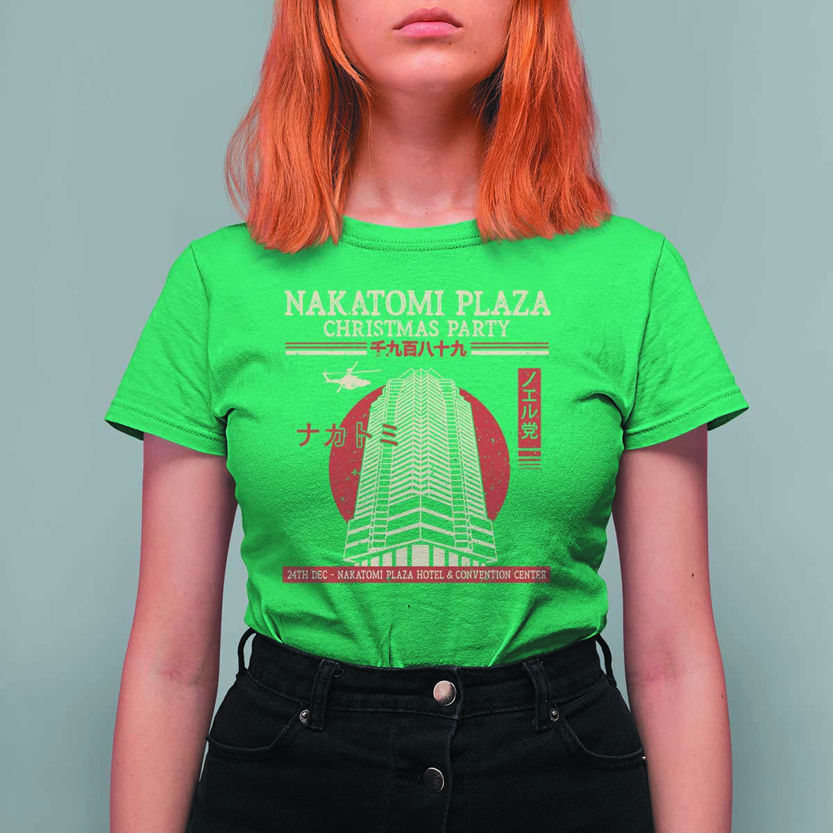 Christmas Nakatomi Plaza T Shirt For Women Christmas Party 1988 Noel Vintage Japanese Style - Wonder Print Shop
