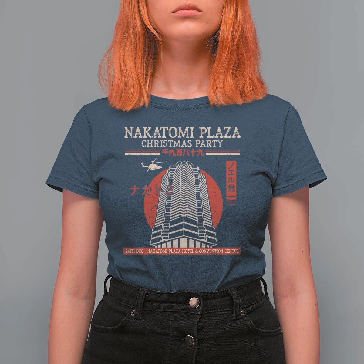 Christmas Nakatomi Plaza T Shirt For Women Christmas Party 1988 Noel Vintage Japanese Style - Wonder Print Shop