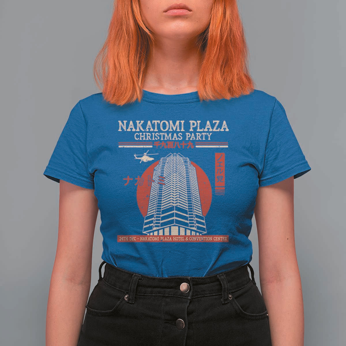 Christmas Nakatomi Plaza T Shirt For Women Christmas Party 1988 Noel Vintage Japanese Style - Wonder Print Shop