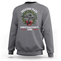 Funny Nakatomi Plaza Sweatshirt Christmas Party 1988 Xmas Bullet Gun Wreath - Wonder Print Shop
