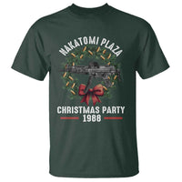 Funny Nakatomi Plaza T Shirt Christmas Party 1988 Xmas Bullet Gun Wreath - Wonder Print Shop