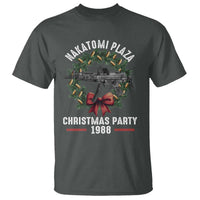 Funny Nakatomi Plaza T Shirt Christmas Party 1988 Xmas Bullet Gun Wreath - Wonder Print Shop