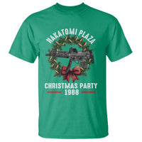 Funny Nakatomi Plaza T Shirt Christmas Party 1988 Xmas Bullet Gun Wreath - Wonder Print Shop