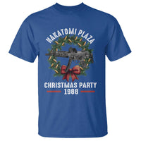 Funny Nakatomi Plaza T Shirt Christmas Party 1988 Xmas Bullet Gun Wreath - Wonder Print Shop