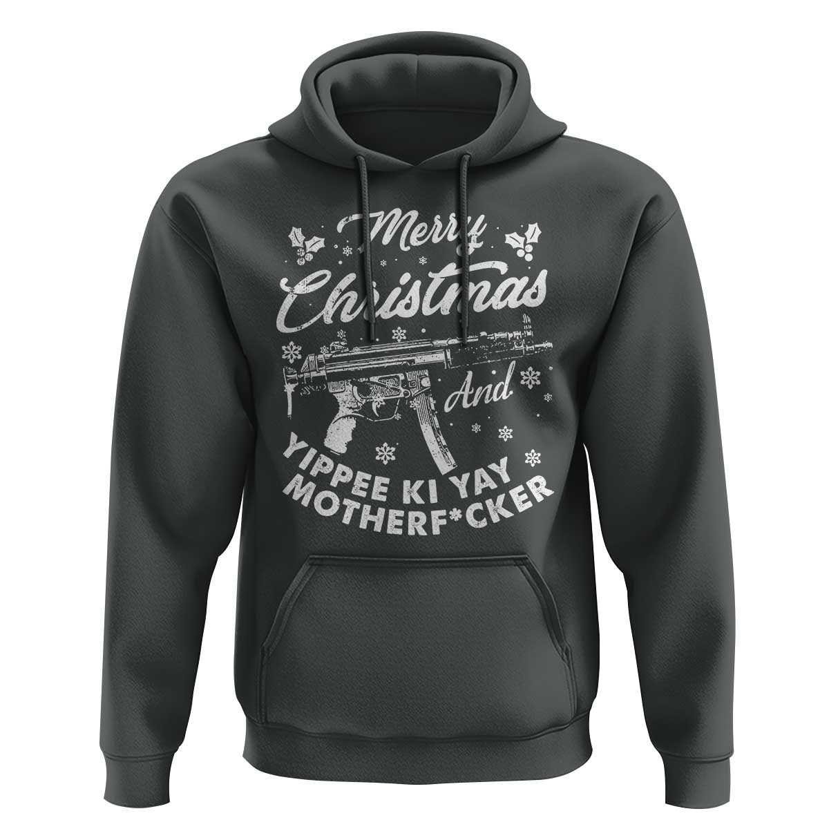 Funny Nakatomi Plaza Hoodie Merry Christmas And Yippee Ki Yay Snowflake Gun