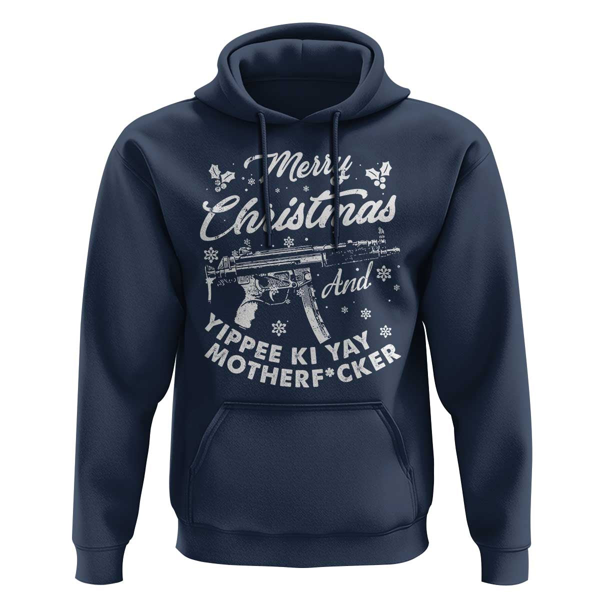 Funny Nakatomi Plaza Hoodie Merry Christmas And Yippee Ki Yay Snowflake Gun