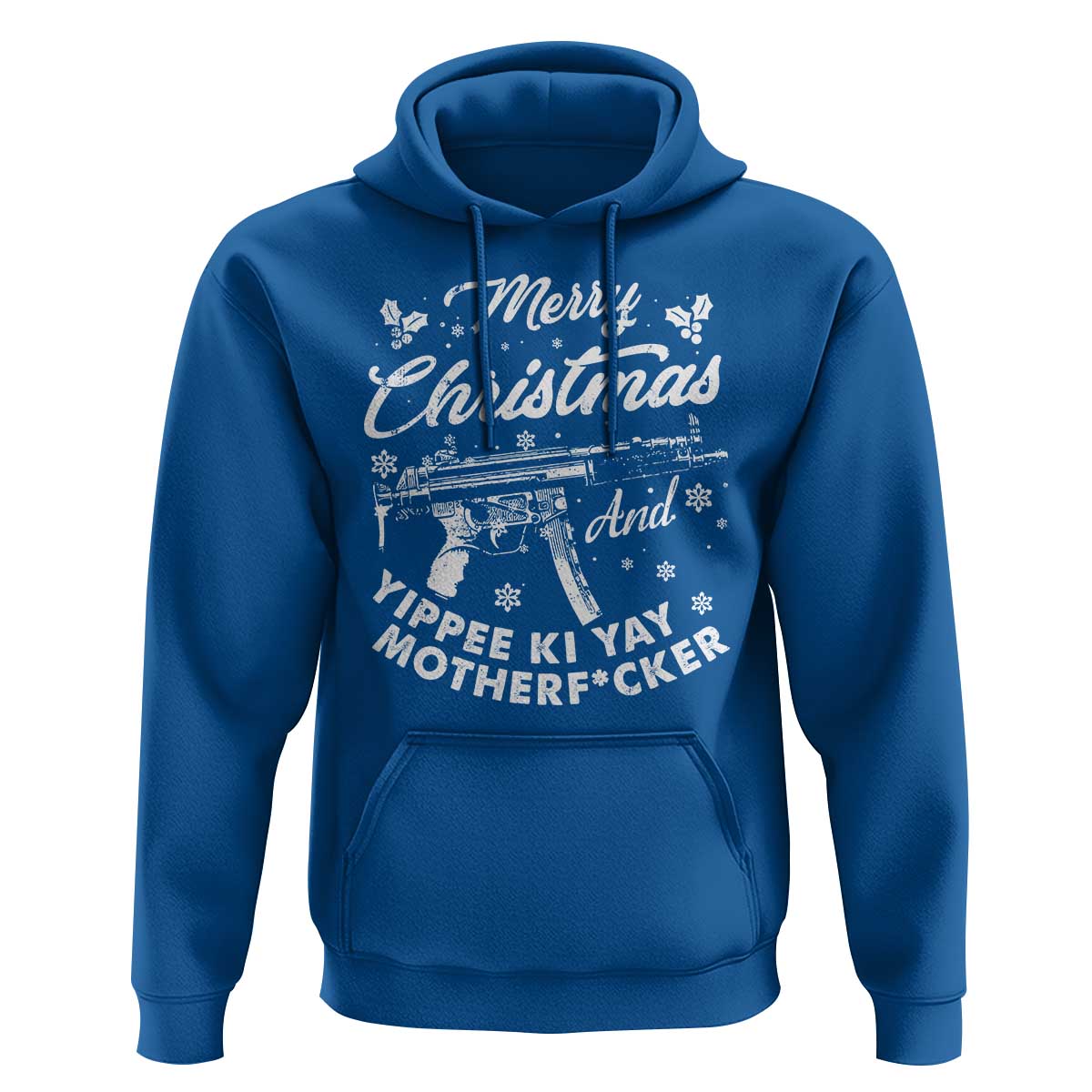 Funny Nakatomi Plaza Hoodie Merry Christmas And Yippee Ki Yay Snowflake Gun