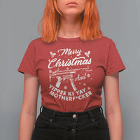 Funny Nakatomi Plaza T Shirt For Women Merry Christmas And Yippee Ki Yay Snowflake Gun - Wonder Print Shop