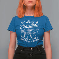 Funny Nakatomi Plaza T Shirt For Women Merry Christmas And Yippee Ki Yay Snowflake Gun - Wonder Print Shop