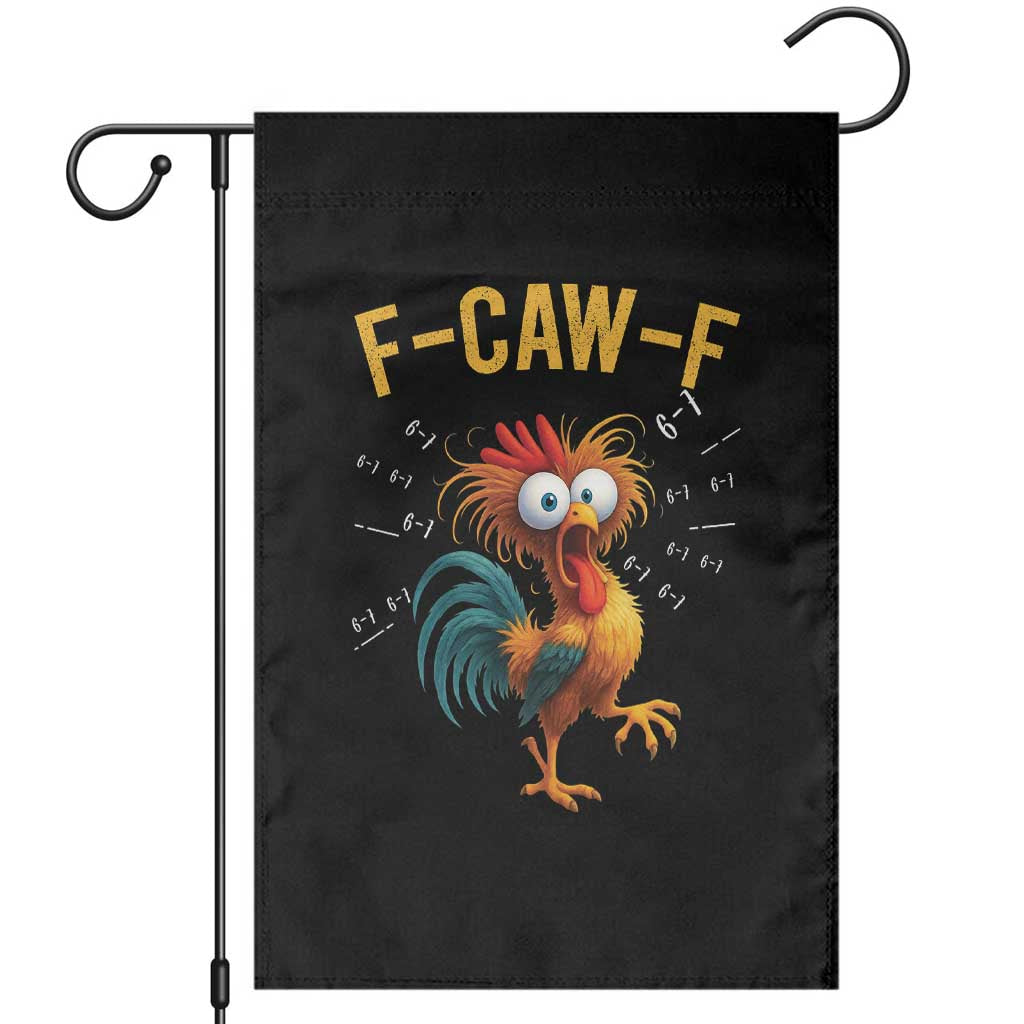 Funny F Caw F 67 Meme Garden Flag Cartoon Rooster Chicken Poultry Humor - Wonder Print Shop