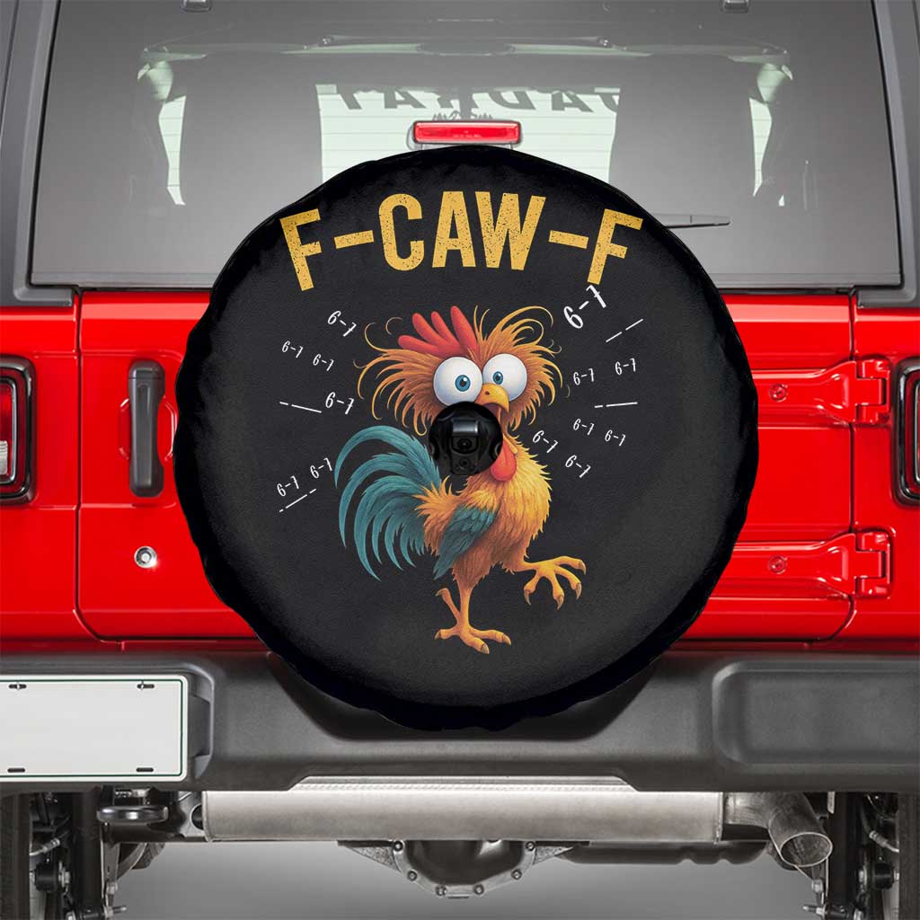 Funny F Caw F 67 Meme Spare Tire Cover Cartoon Rooster Chicken Poultry Humor - Wonder Print Shop