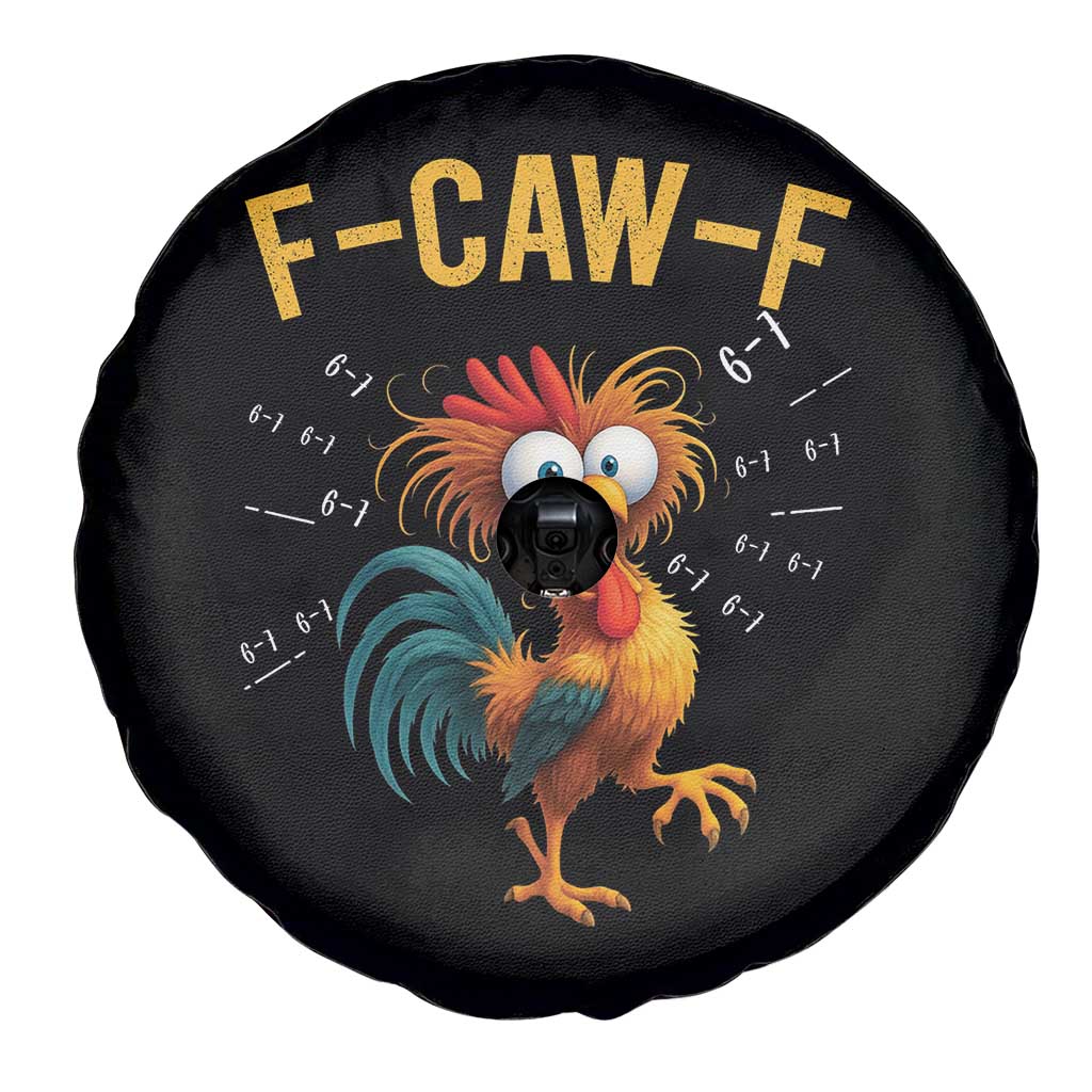 Funny F Caw F 67 Meme Spare Tire Cover Cartoon Rooster Chicken Poultry Humor - Wonder Print Shop