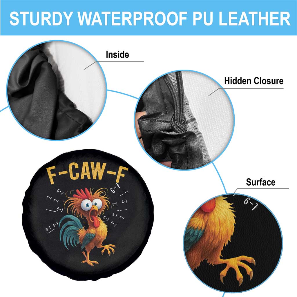Funny F Caw F 67 Meme Spare Tire Cover Cartoon Rooster Chicken Poultry Humor - Wonder Print Shop