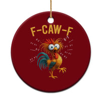 Funny F Caw F 67 Meme Ceramic Ornament Cartoon Rooster Chicken Poultry Humor - Wonder Print Shop