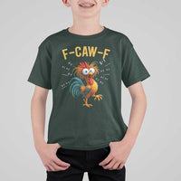 Funny F Caw F 67 Meme T Shirt For Kid Cartoon Rooster Chicken Poultry Humor - Wonder Print Shop