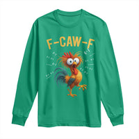 Funny F Caw F 67 Meme Long Sleeve Shirt Cartoon Rooster Chicken Poultry Humor - Wonder Print Shop