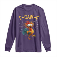 Funny F Caw F 67 Meme Long Sleeve Shirt Cartoon Rooster Chicken Poultry Humor - Wonder Print Shop