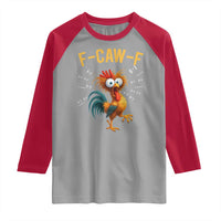 Funny F Caw F 67 Meme Raglan Shirt Cartoon Rooster Chicken Poultry Humor - Wonder Print Shop