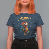 Funny F Caw F 67 Meme T Shirt For Women Cartoon Rooster Chicken Poultry Humor - Wonder Print Shop