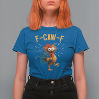 Funny F Caw F 67 Meme T Shirt For Women Cartoon Rooster Chicken Poultry Humor - Wonder Print Shop