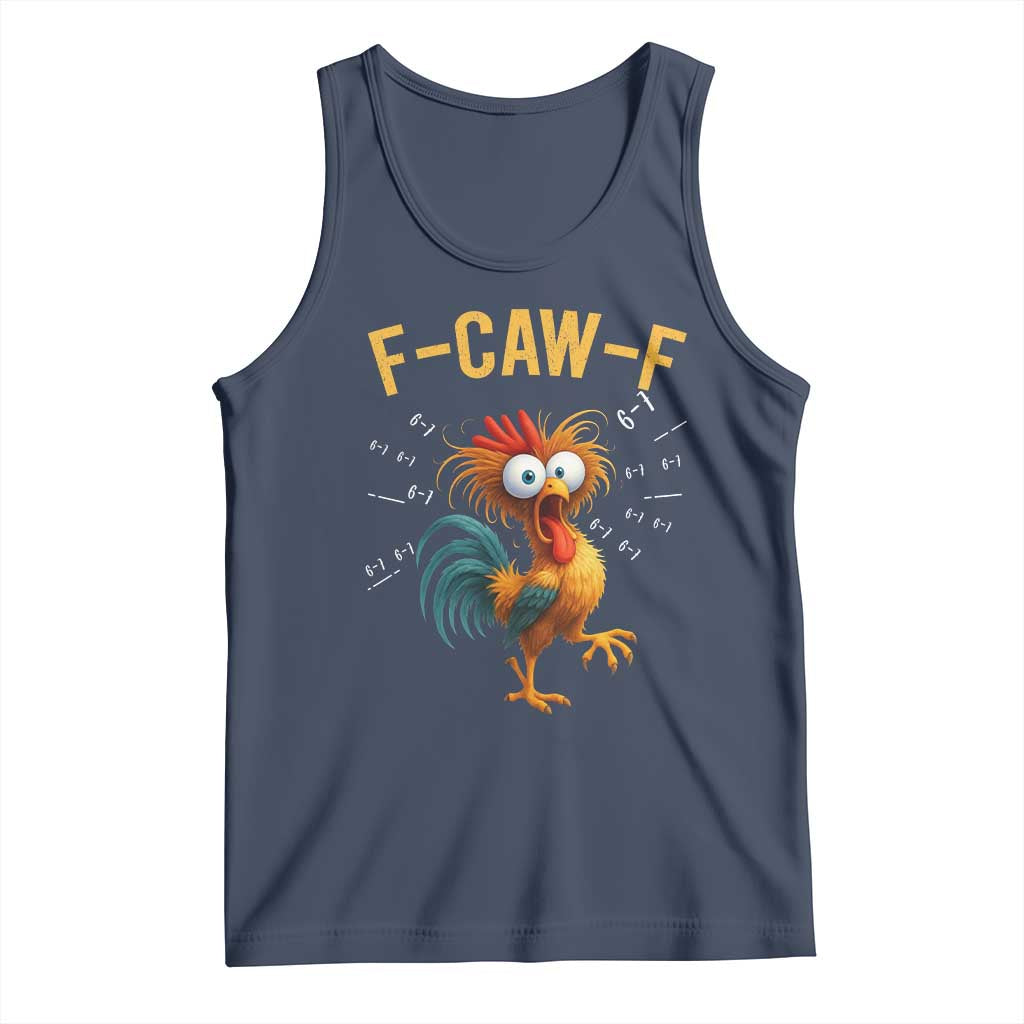 Funny F Caw F 67 Meme Tank Top Cartoon Rooster Chicken Poultry Humor - Wonder Print Shop