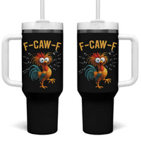 Funny F Caw F 67 Meme Tumbler With Handle Cartoon Rooster Chicken Poultry Humor - Wonder Print Shop