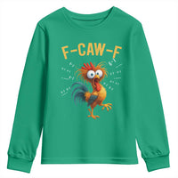 Funny F Caw F 67 Meme Youth Sweatshirt Cartoon Rooster Chicken Poultry Humor - Wonder Print Shop
