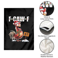 Funny F Caw F 67 Meme Christmas Garden Flag Xmas Cartoon Rooster Chicken Poultry Humor - Wonder Print Shop