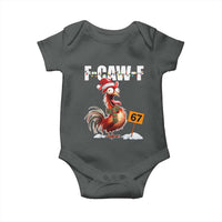 Funny F Caw F 67 Meme Christmas Baby Onesie Xmas Cartoon Rooster Chicken Poultry Humor - Wonder Print Shop