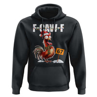 Funny F Caw F 67 Meme Christmas Hoodie Xmas Cartoon Rooster Chicken Poultry Humor - Wonder Print Shop