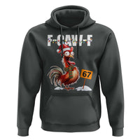 Funny F Caw F 67 Meme Christmas Hoodie Xmas Cartoon Rooster Chicken Poultry Humor - Wonder Print Shop