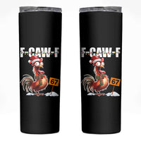 Funny F Caw F 67 Meme Christmas Skinny Tumbler Xmas Cartoon Rooster Chicken Poultry Humor - Wonder Print Shop