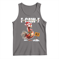 Funny F Caw F 67 Meme Christmas Tank Top Xmas Cartoon Rooster Chicken Poultry Humor - Wonder Print Shop
