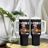 Funny F Caw F 67 Meme Christmas Tumbler With Handle Xmas Cartoon Rooster Chicken Poultry Humor - Wonder Print Shop