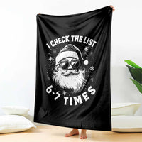 67 Meme Christmas Santa Throw Blanket Funny I Check The List 67 Times - Wonder Print Shop