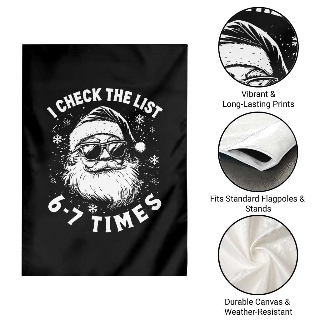 67 Meme Christmas Santa Garden Flag Funny I Check The List 67 Times - Wonder Print Shop