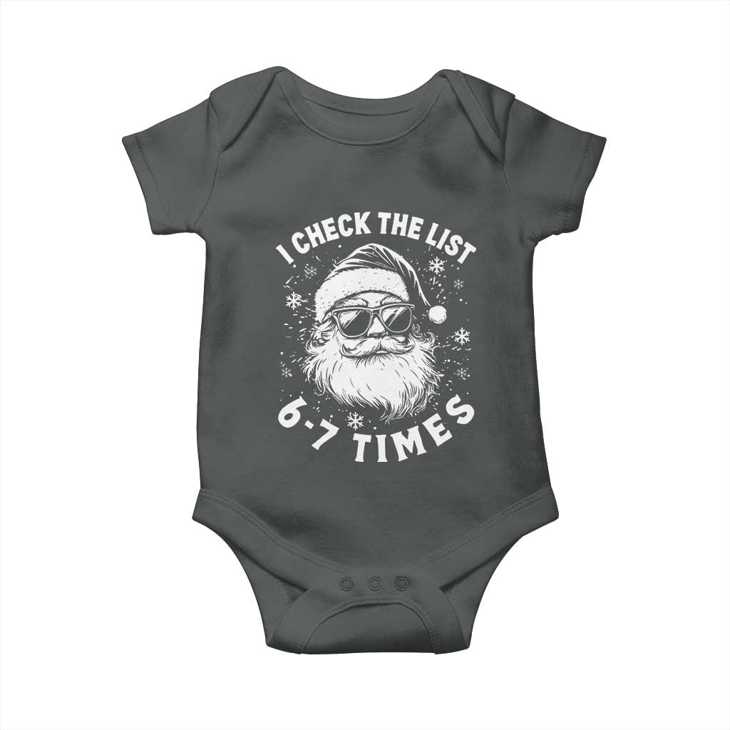 67 Meme Christmas Santa Baby Onesie Funny I Check The List 67 Times - Wonder Print Shop